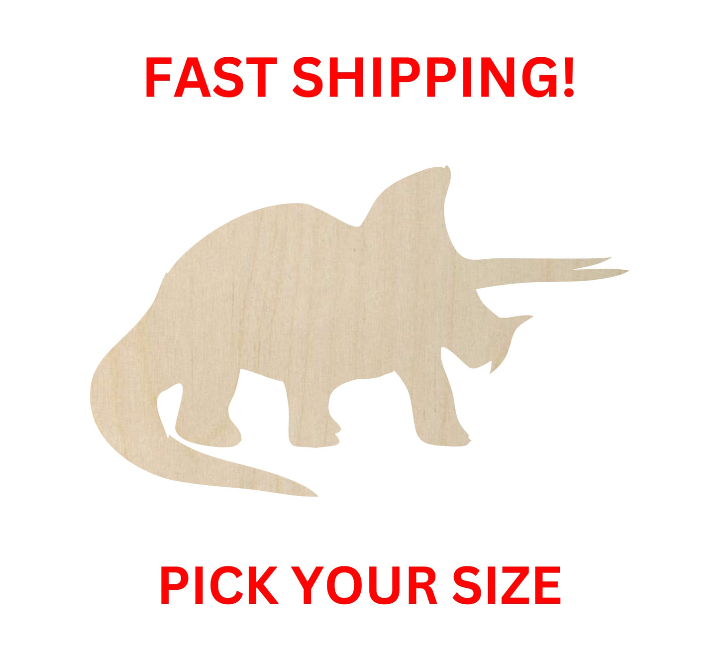 Unfinished Wooden Dinosaur 05 | Nursery Blank | Dino Wooden Blank Cutout | Laser Cut | DIY Crafting Supplies