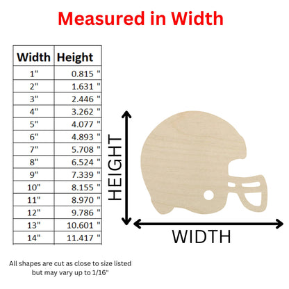 Wooden Football Helmet Shape | Football Helmet Cutout | Craft Supplies | Bulk Wholesale | Sports Football Helmet