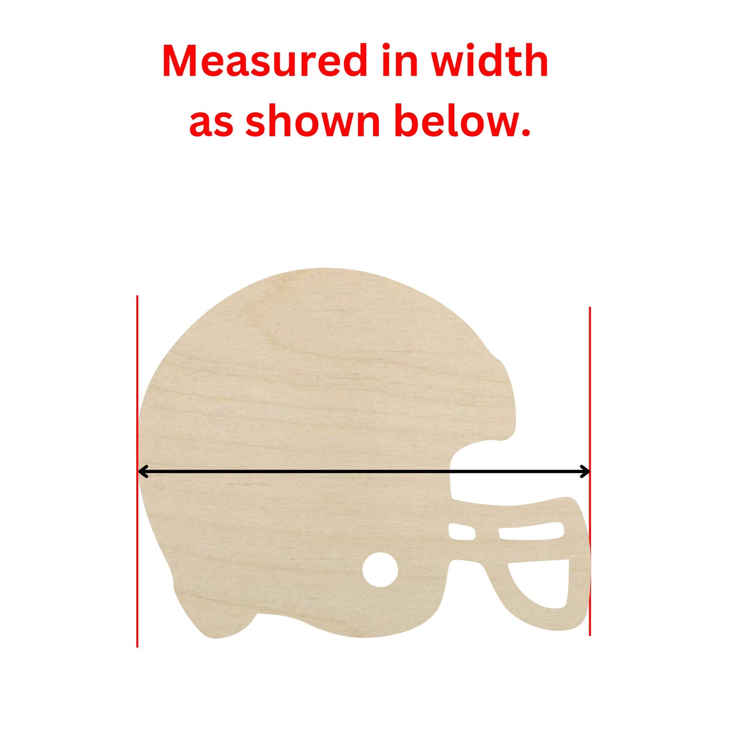 Wooden Football Helmet Shape | Football Helmet Cutout | Craft Supplies | Bulk Wholesale | Sports Football Helmet