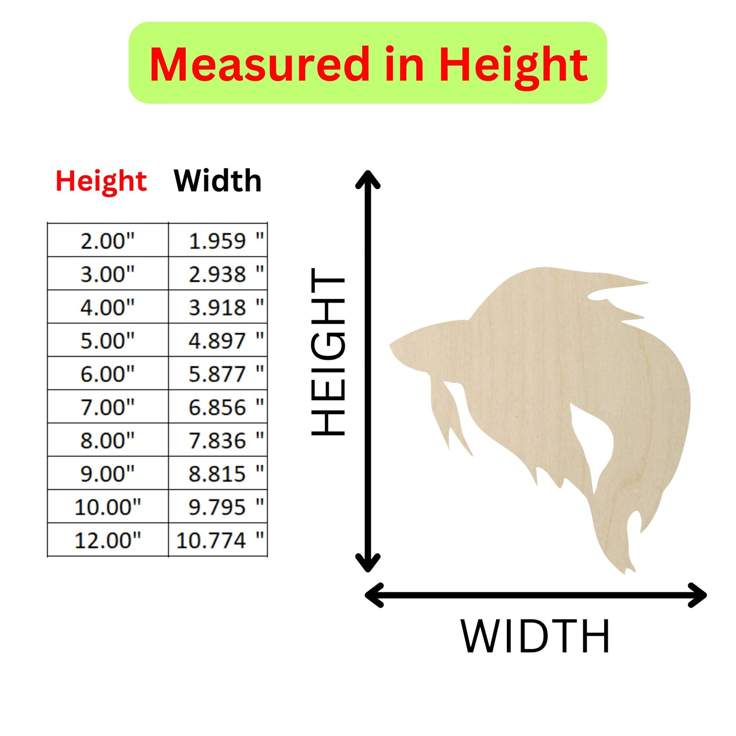 a height chart for a wooden dolphin