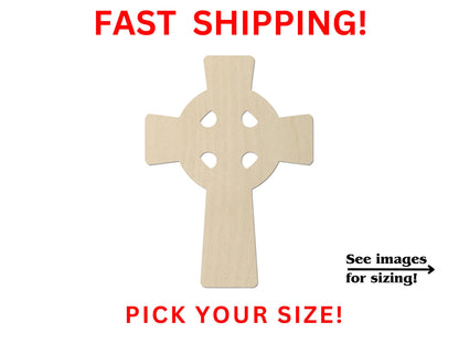 Wooden Cross Shape 07 | Celtic Cross Blank Cutout | Laser Cut | DIY Crafting Supplies