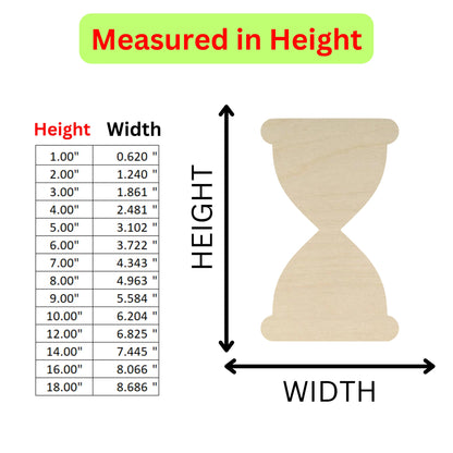 Wooden Hour Glass Shape Shape | Hourglass Blank Cutout | Craft Supplies | Bulk Wholesale