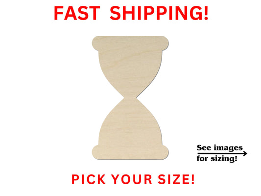 Wooden Hour Glass Shape Shape | Hourglass Blank Cutout | Craft Supplies | Bulk Wholesale