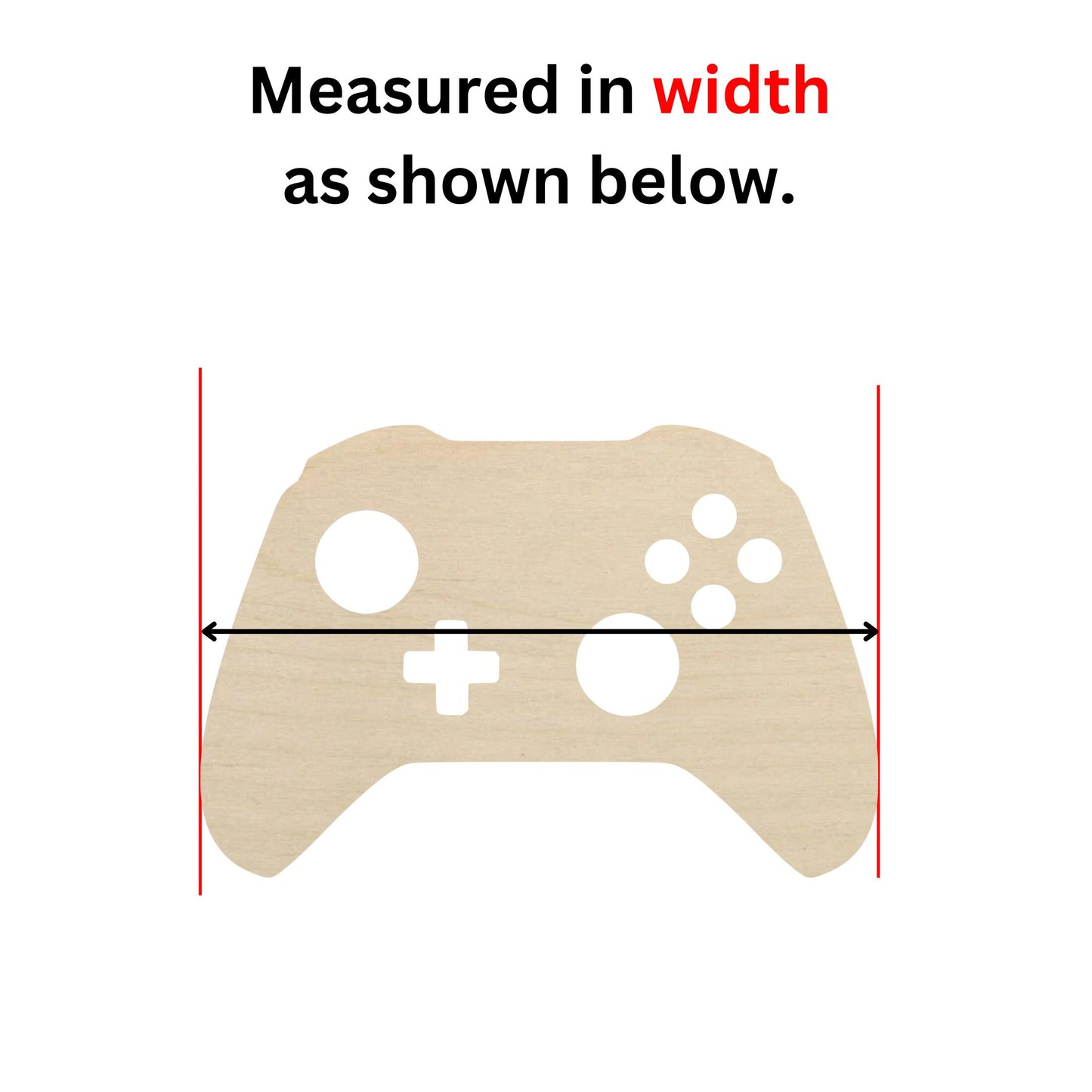 Wooden Gaming Controller 02 | Video Game Controller Blank Cutout | Craft Supplies | Bulk Gaming Controller