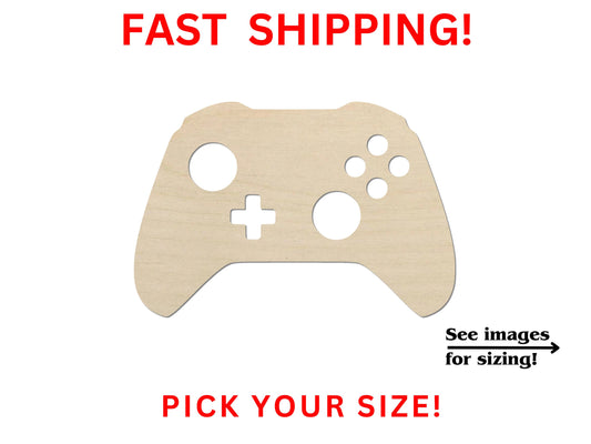 Wooden Gaming Controller 02 | Video Game Controller Blank Cutout | Craft Supplies | Bulk Gaming Controller