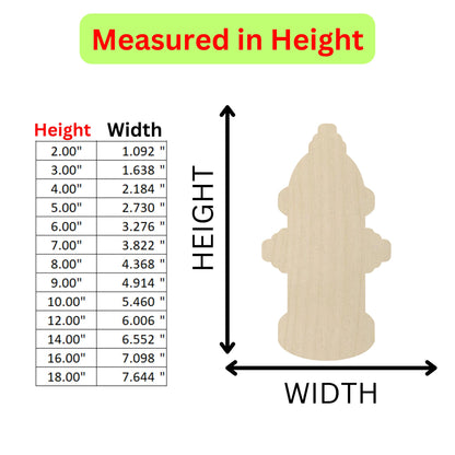 the height of a fire hydrant with measurements