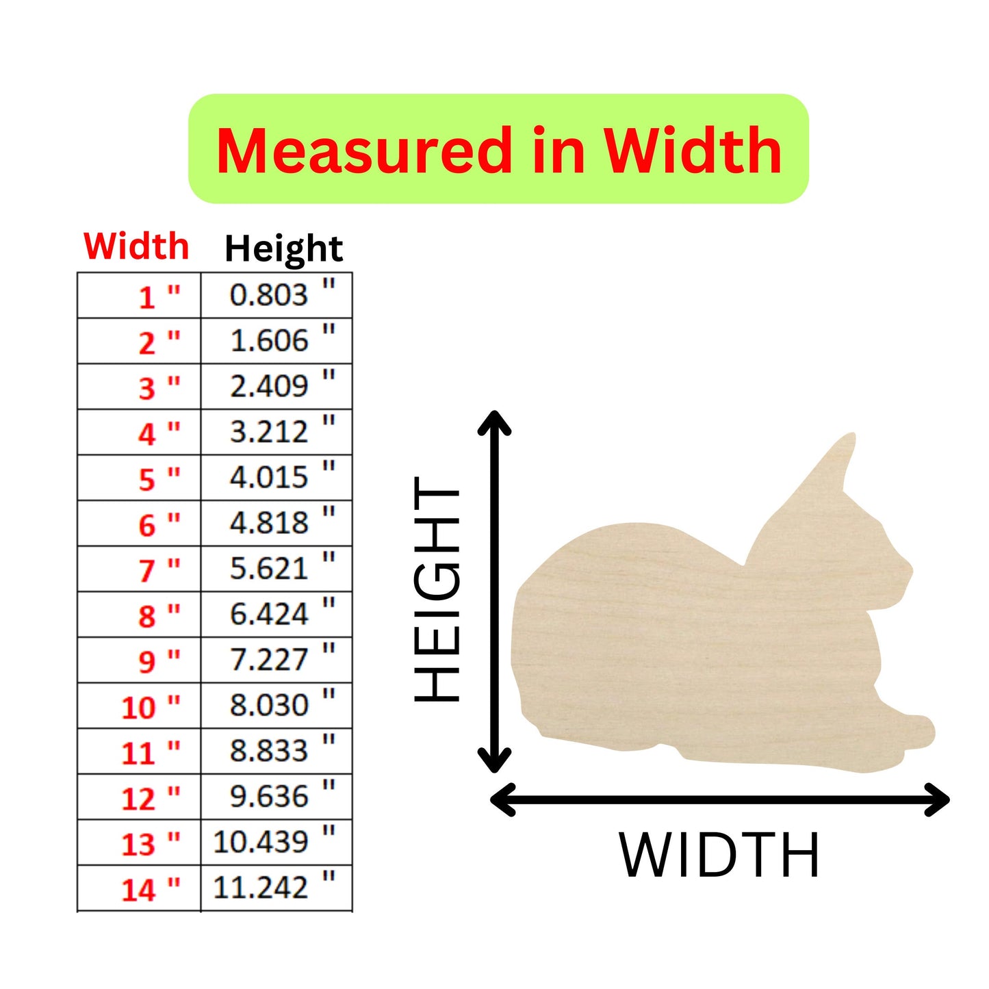 the measurements of a wooden rabbit