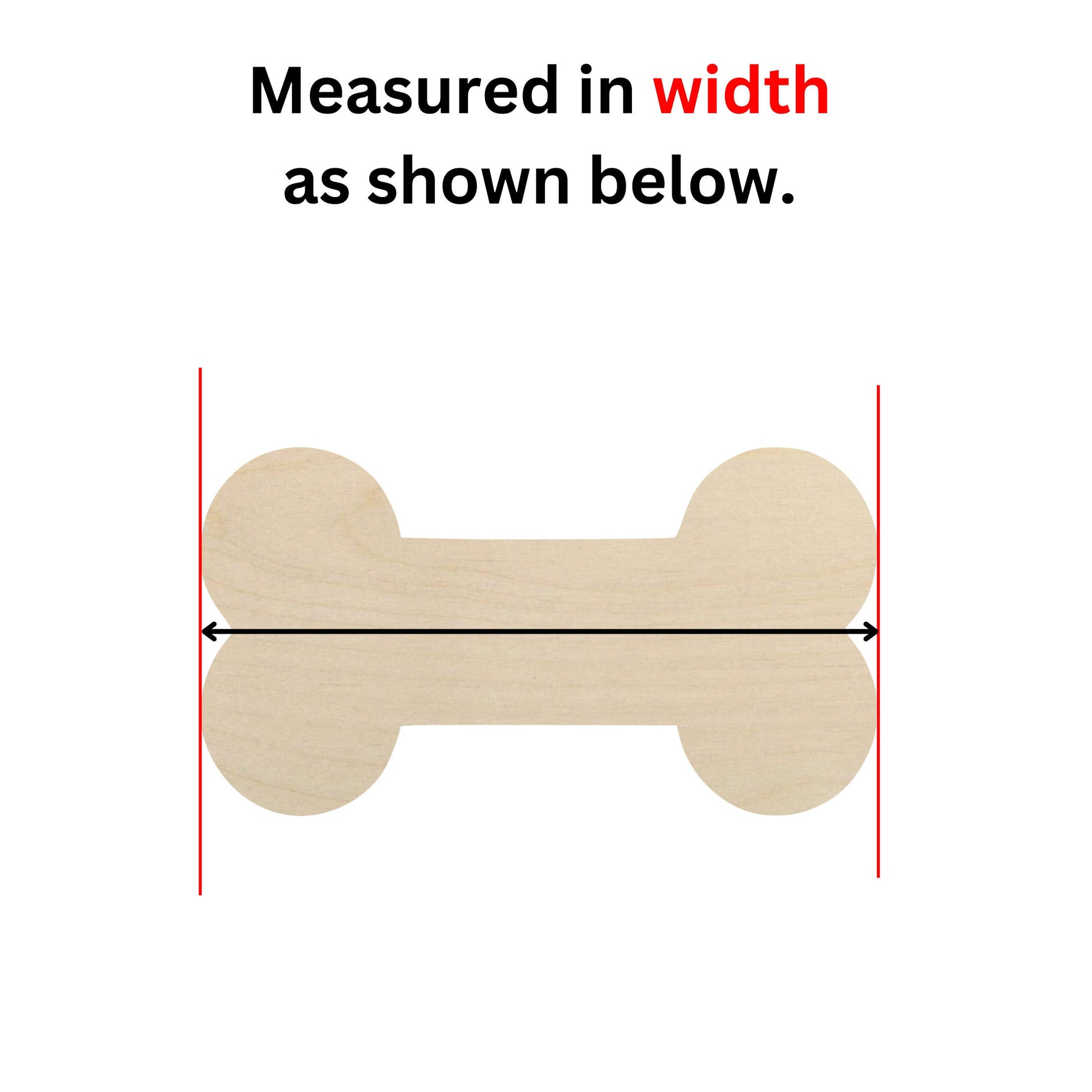 a wooden bone with a measuring line in front of it