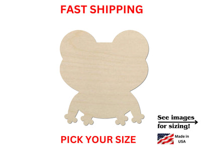 a wooden cutout of a mouse with the words fast shipping