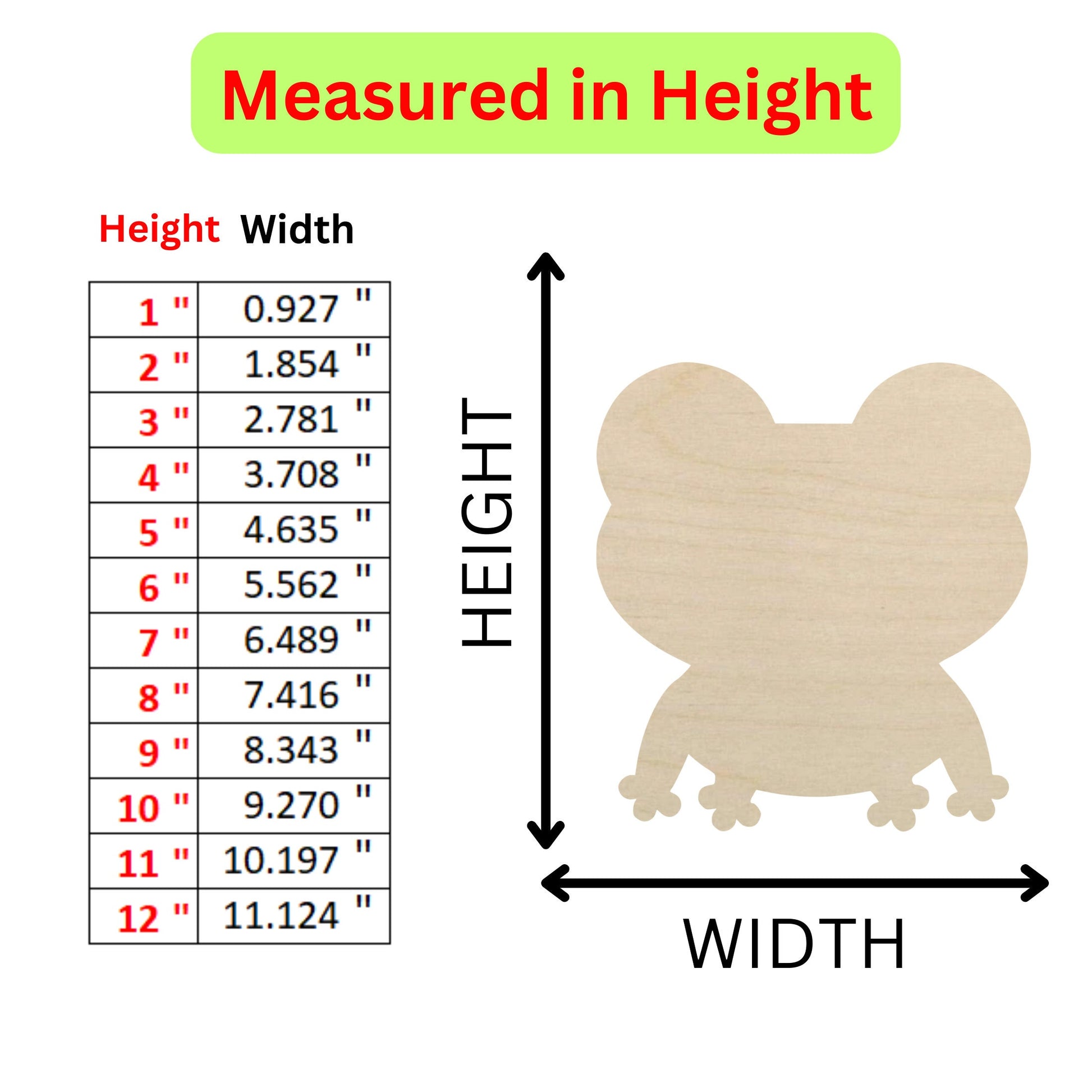 the height of a wooden toy with measurements