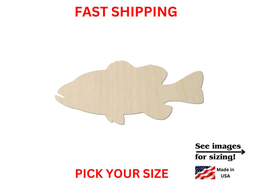 a fish cut out of wood with the words fast shipping