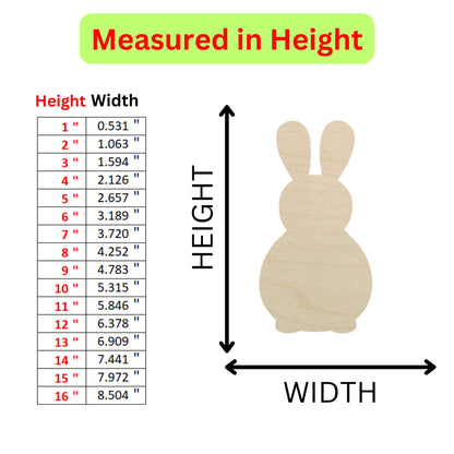 a height chart for a wooden rabbit