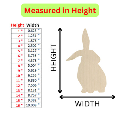 a height chart for a wooden rabbit