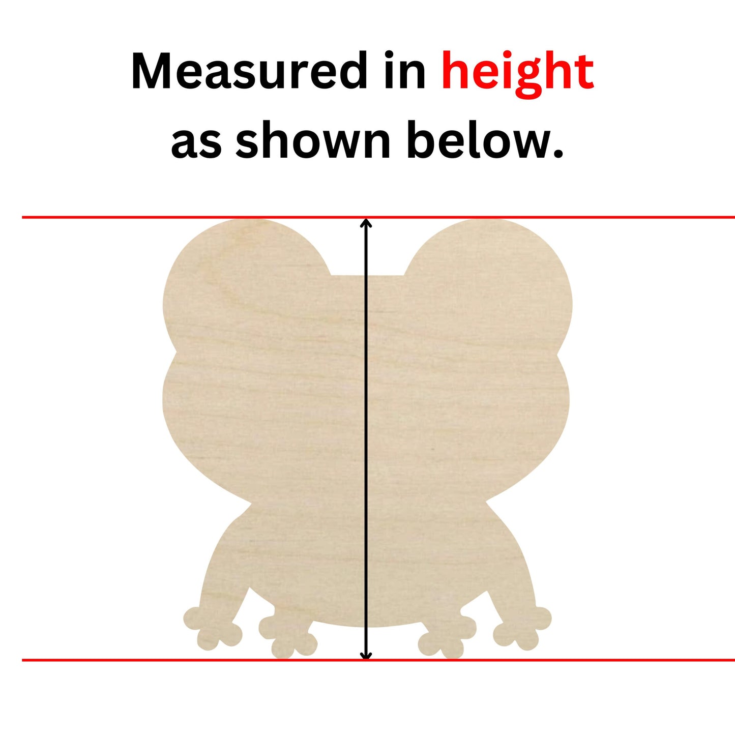 a wooden cutout of an elephant with measurements