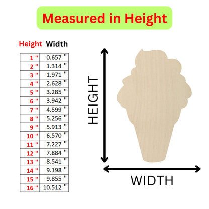 the height of a wooden object with measurements