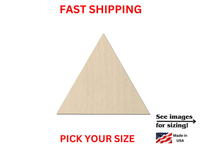 Unfinished Wooden Triangle Shape | Triangle Blank Cutout | Craft Supplies | Bulk Wholesale