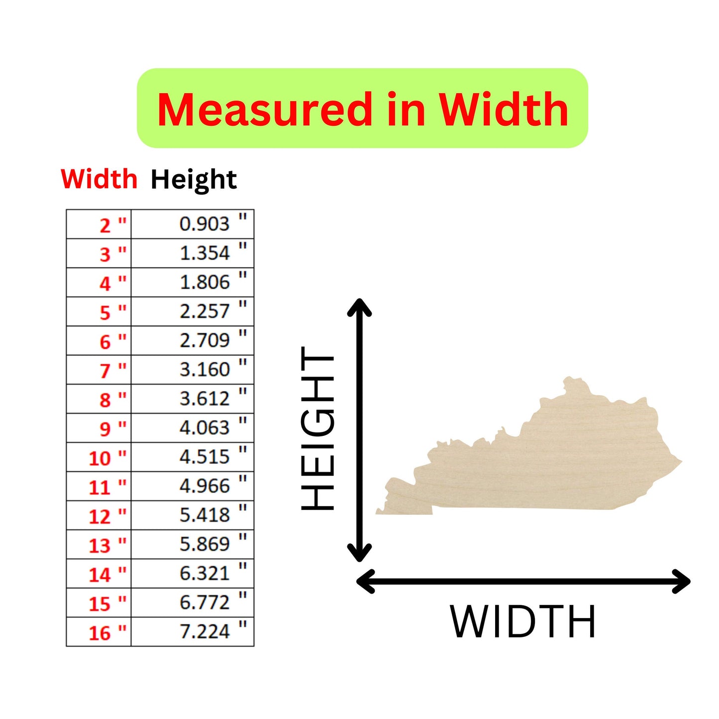 Unfinished Wooden Kentucky State Shape | Wood Kentucky State Cutout | Craft Supplies | DIY Cut out | Bulk Wholesale
