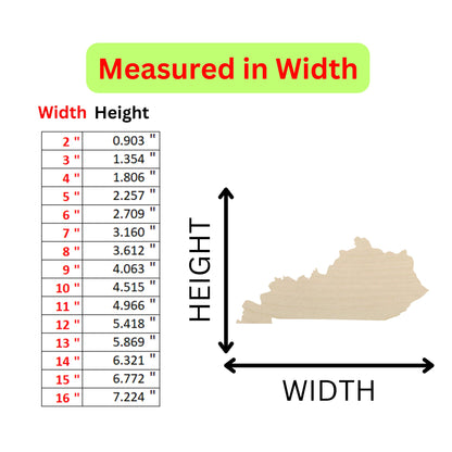 Unfinished Wooden Kentucky State Shape | Wood Kentucky State Cutout | Craft Supplies | DIY Cut out | Bulk Wholesale