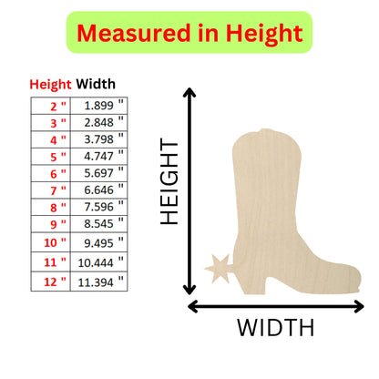 the height of a pair of boots with measurements
