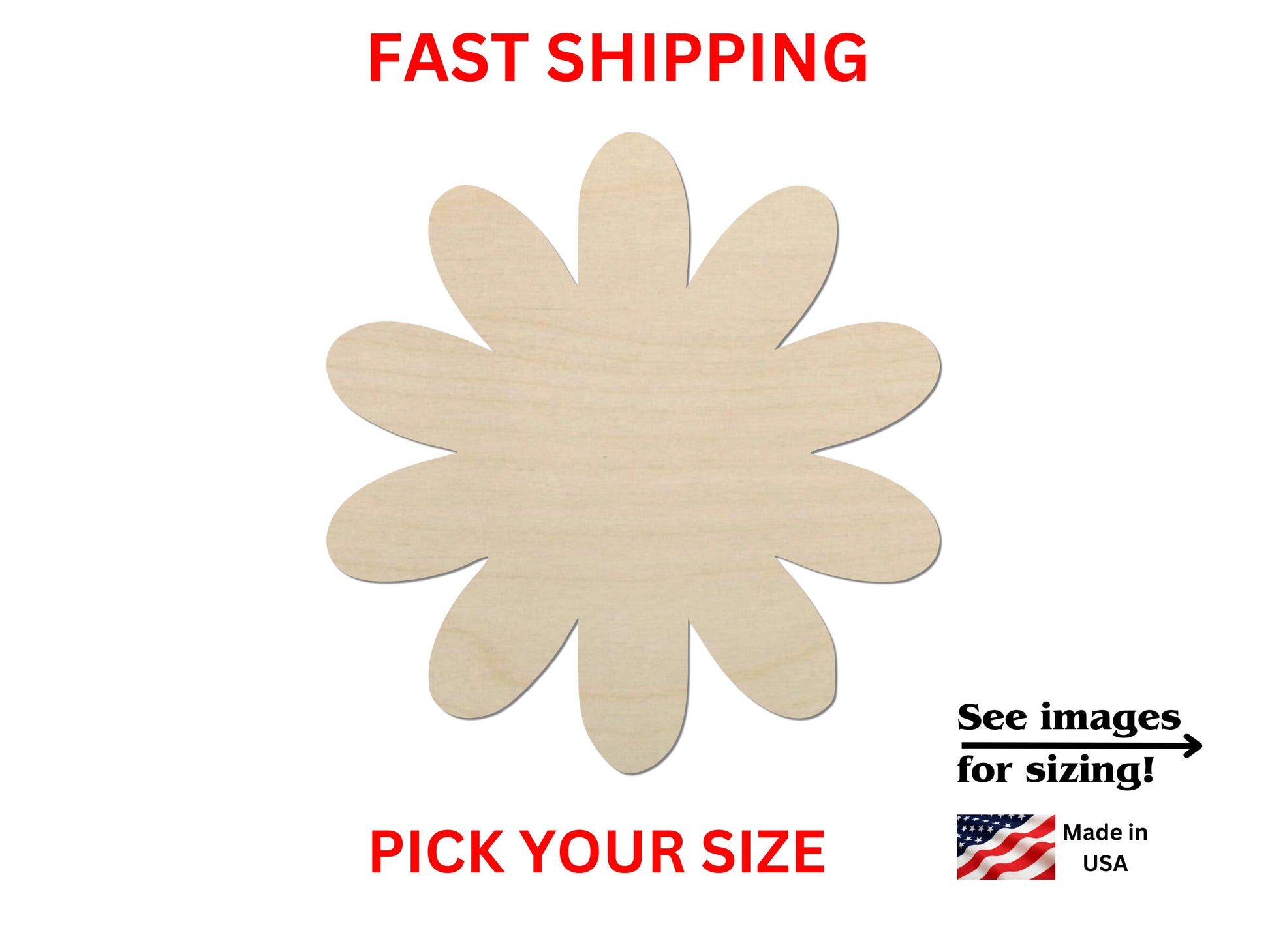 a picture of a flower with the words fast shipping on it