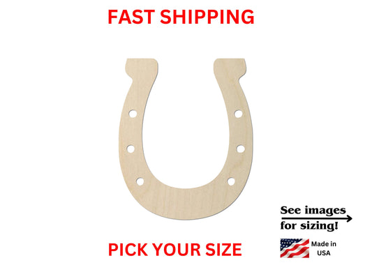 Unfinished Wooden Horseshoe Shape | Cowboy Cowgirl | Western Outdoor Game