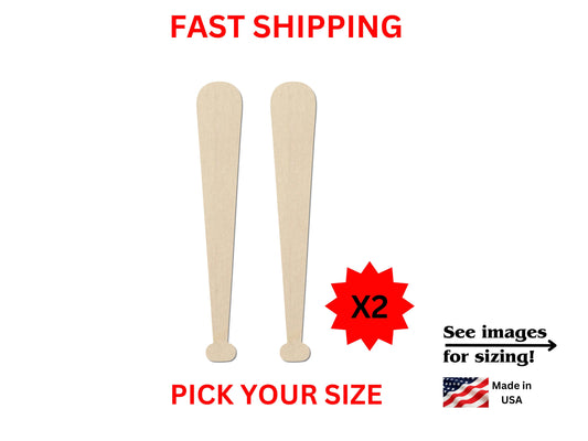 Unfinished Wooden Baseball Bat Shape | Sports Baseball Bat | MLB High School Sports Outdoors