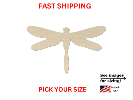 Unfinished Wooden Dragonfly Shape | Insect Cutout | Dragonfly Cutout | Wooden Blank Cutout |Laser Cut | Dragonfly Insect