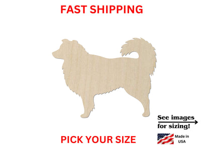 Unfinished Wooden Australian Shepherd Shape | Shepherd Dog Cutout | Craft Supplies | Bulk Dog Cut out | Laser Cut