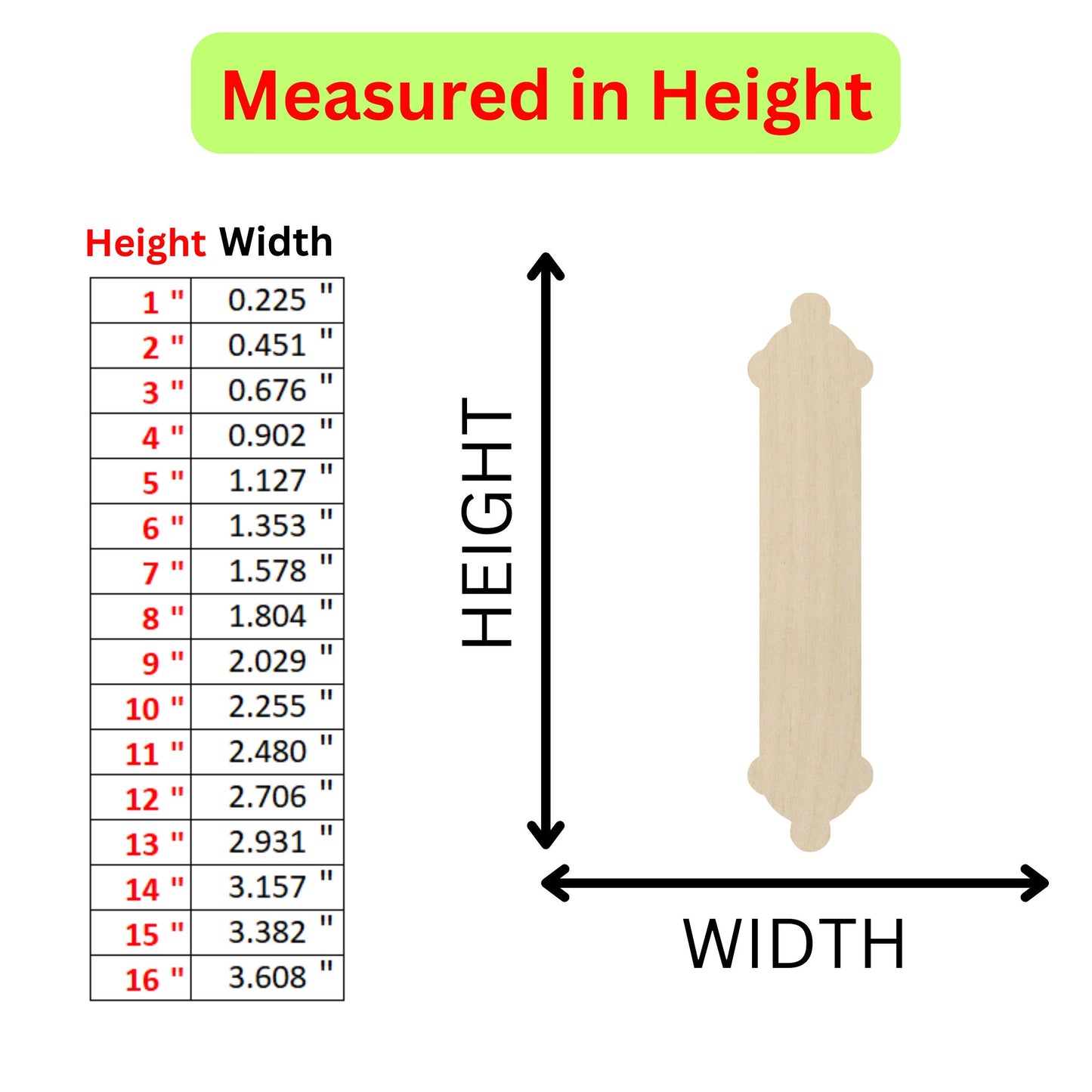 Unfinished Wooden Barber Pole Shape | Barber Shape for DIY Crafts | Crafting Supplies | Wholesale Bulk