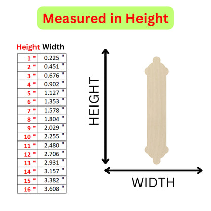 Unfinished Wooden Barber Pole Shape | Barber Shape for DIY Crafts | Crafting Supplies | Wholesale Bulk