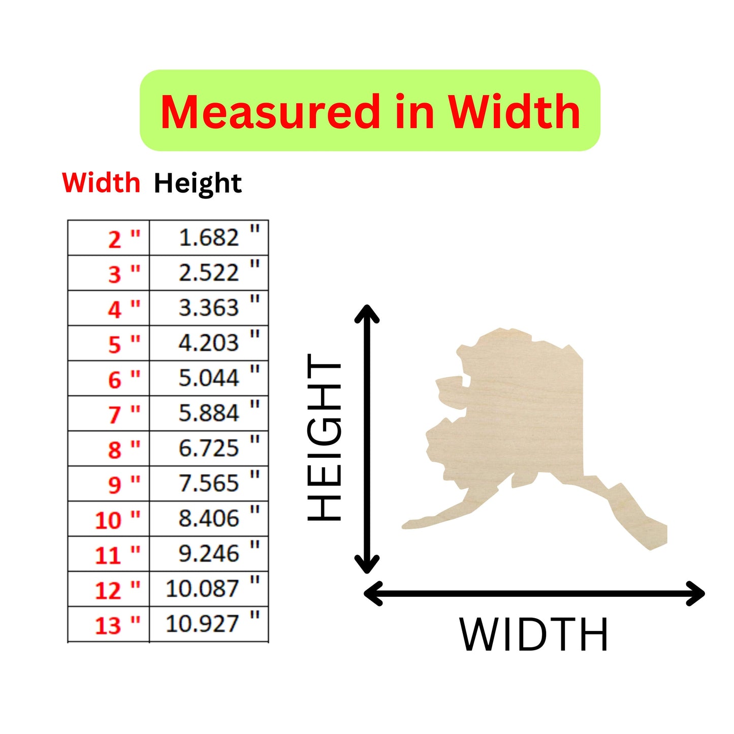 the height of a wooden sign with measurements