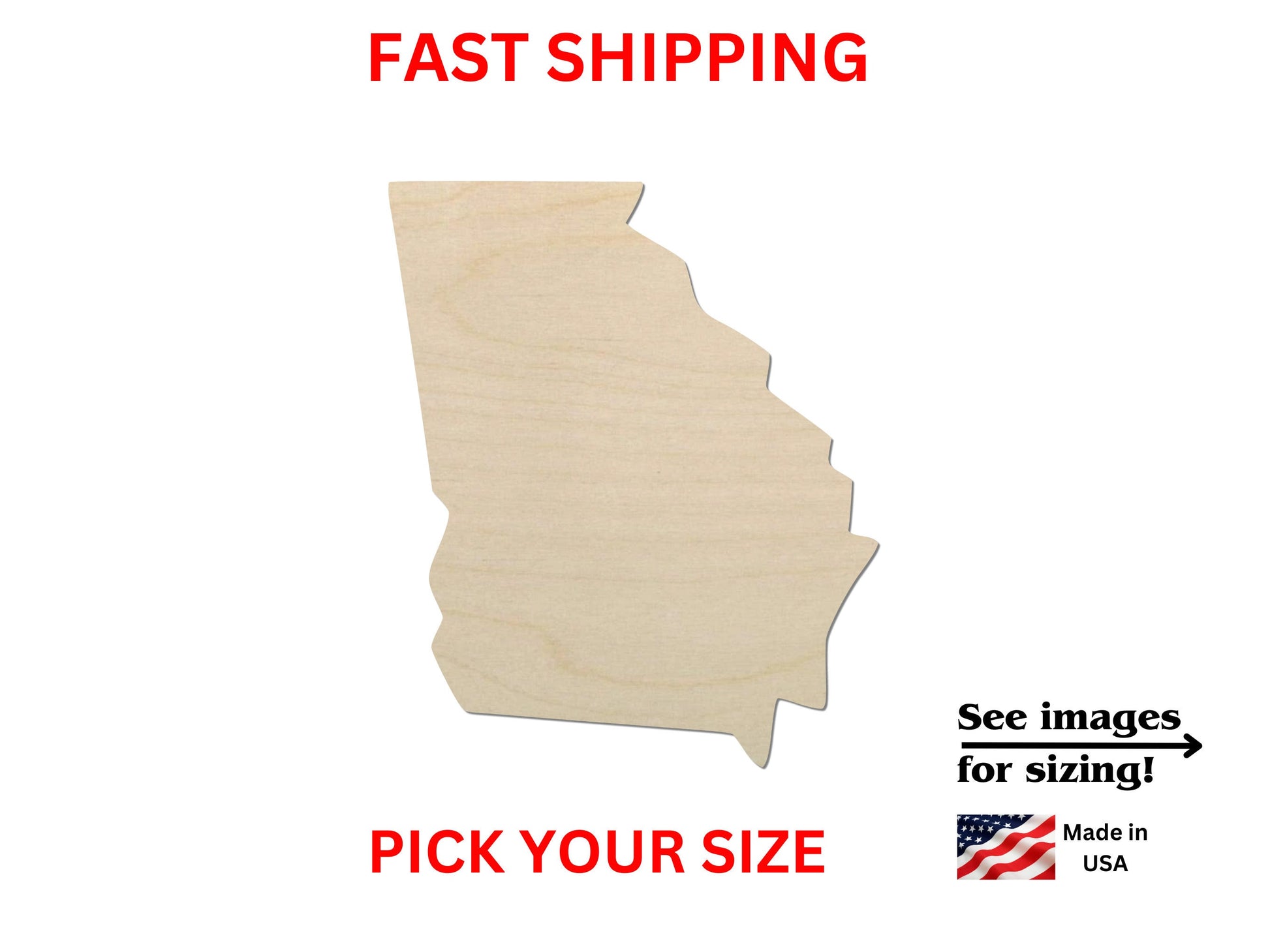 a piece of wood with the words fast shipping on it