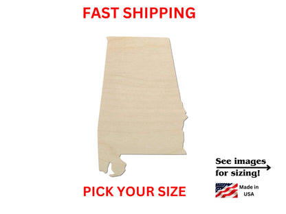 a wooden state shape with the words fast shipping