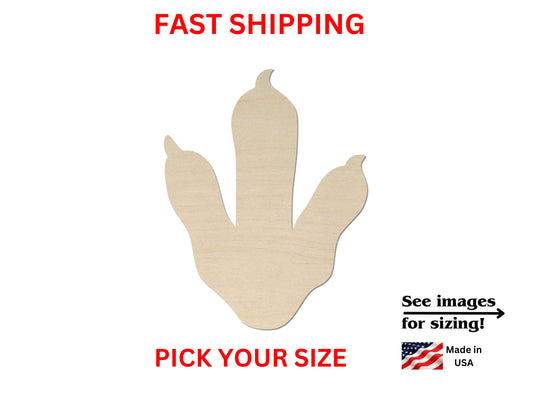 a wooden cutout of a hand with the text fast shipping pick your size