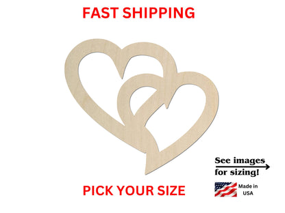 a pair of heart cutouts with the text fast shipping