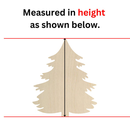 Unfinished Wooden Pine Tree Shape | Pine Tree Wood Cutout Shape | Laser Cut Blanks | Unfinished | DIY Craft Blanks