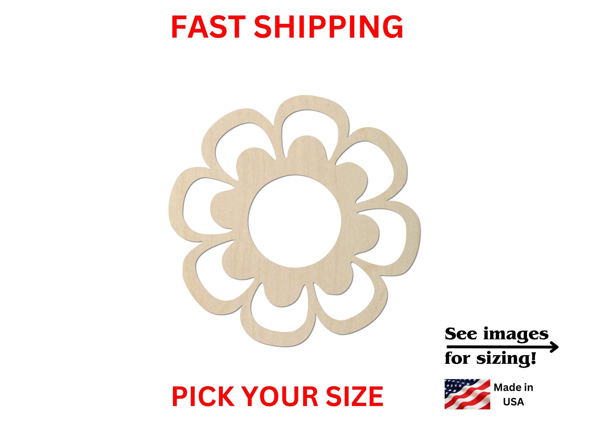 a picture of a flower with the words fast shipping