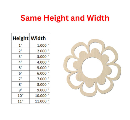 some height and width of a flower