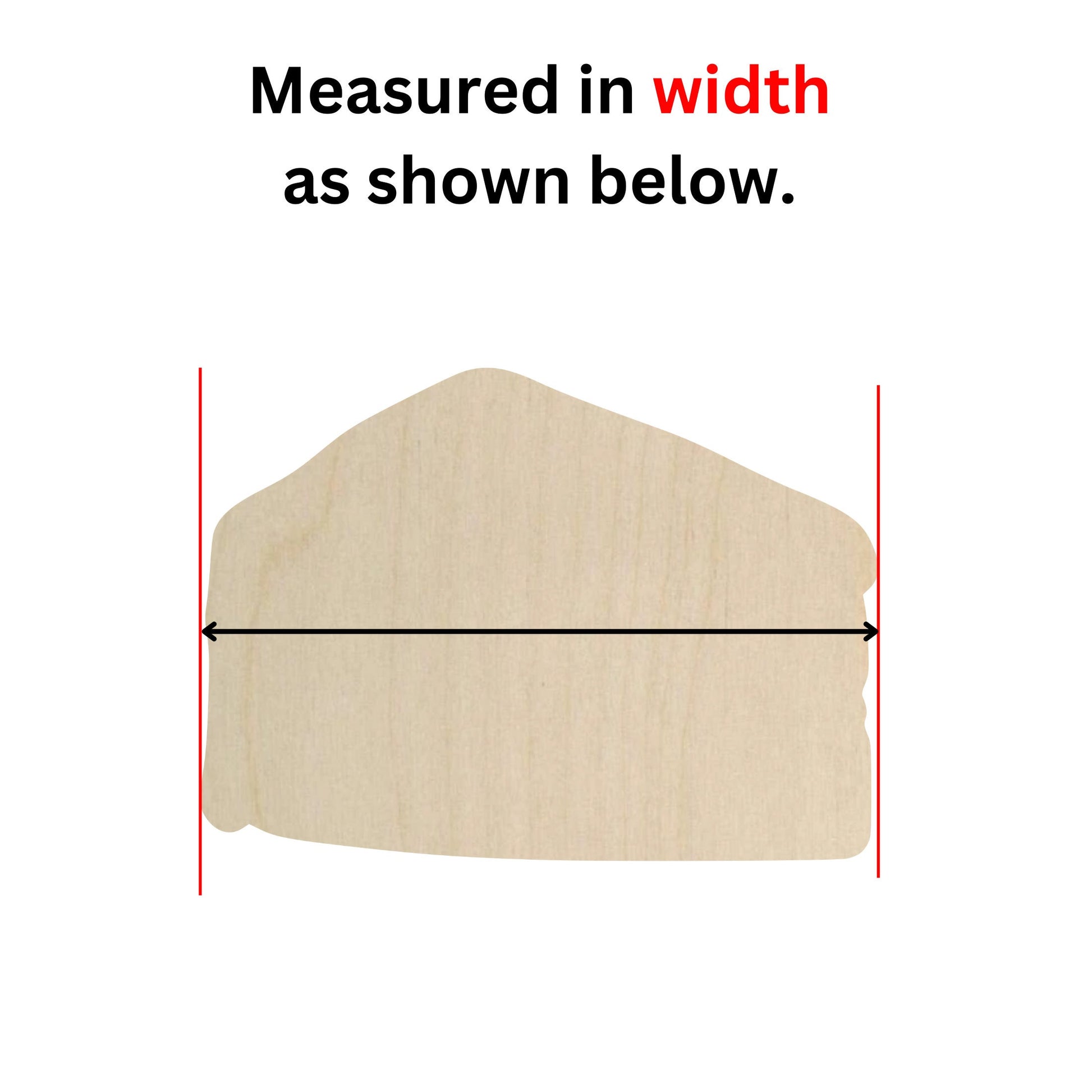 a piece of wood with measurements for it