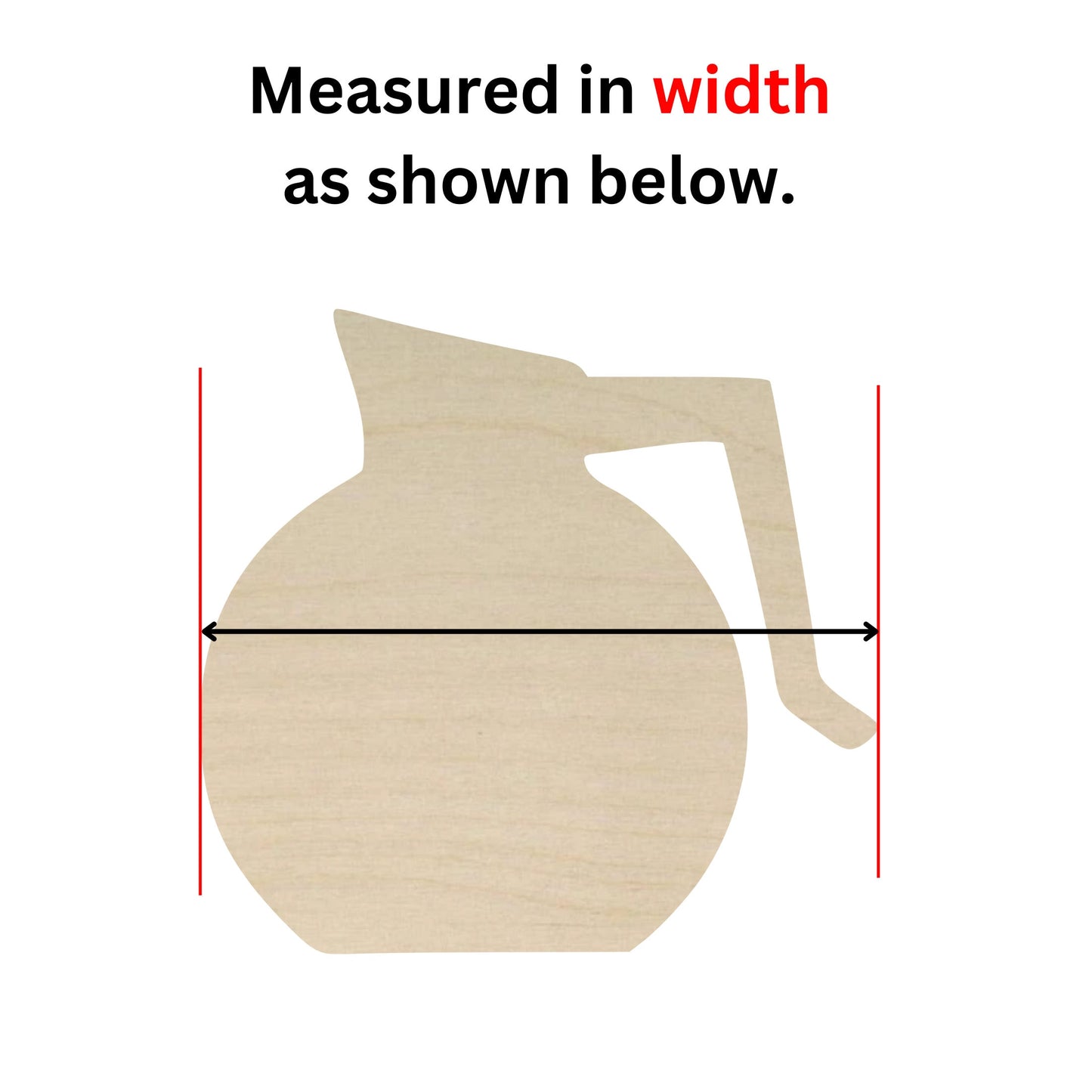 a wooden cutout of a vase with measurements