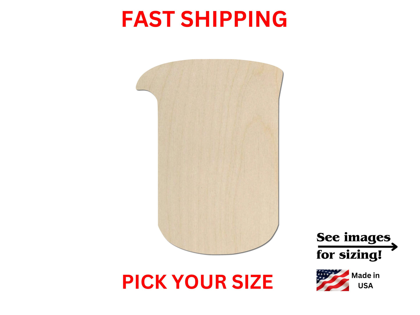 a wooden cutting board with the words fast shipping on it