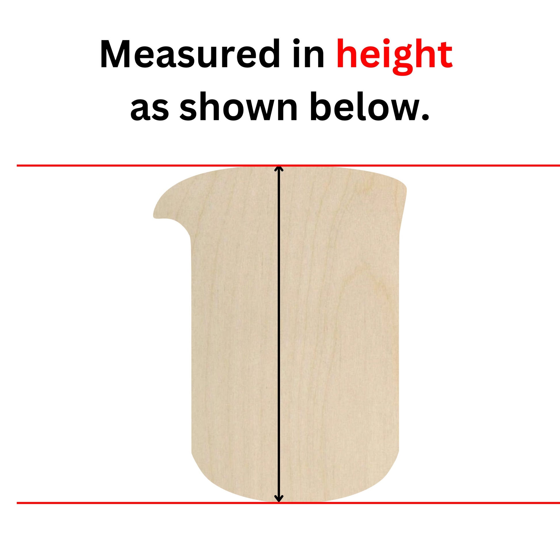 the measurements of a wooden vase