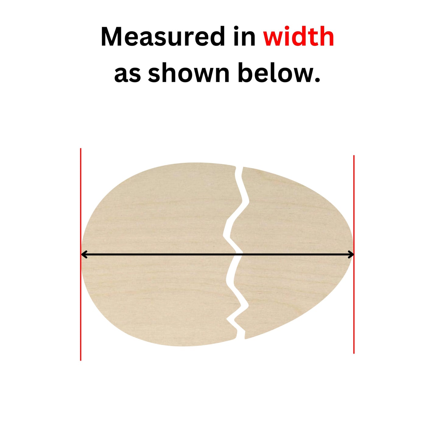 a picture of a piece of wood with the words measured in width as shown below