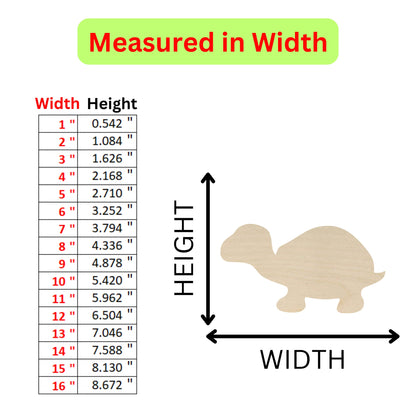 the height of a wooden turtle with measurements