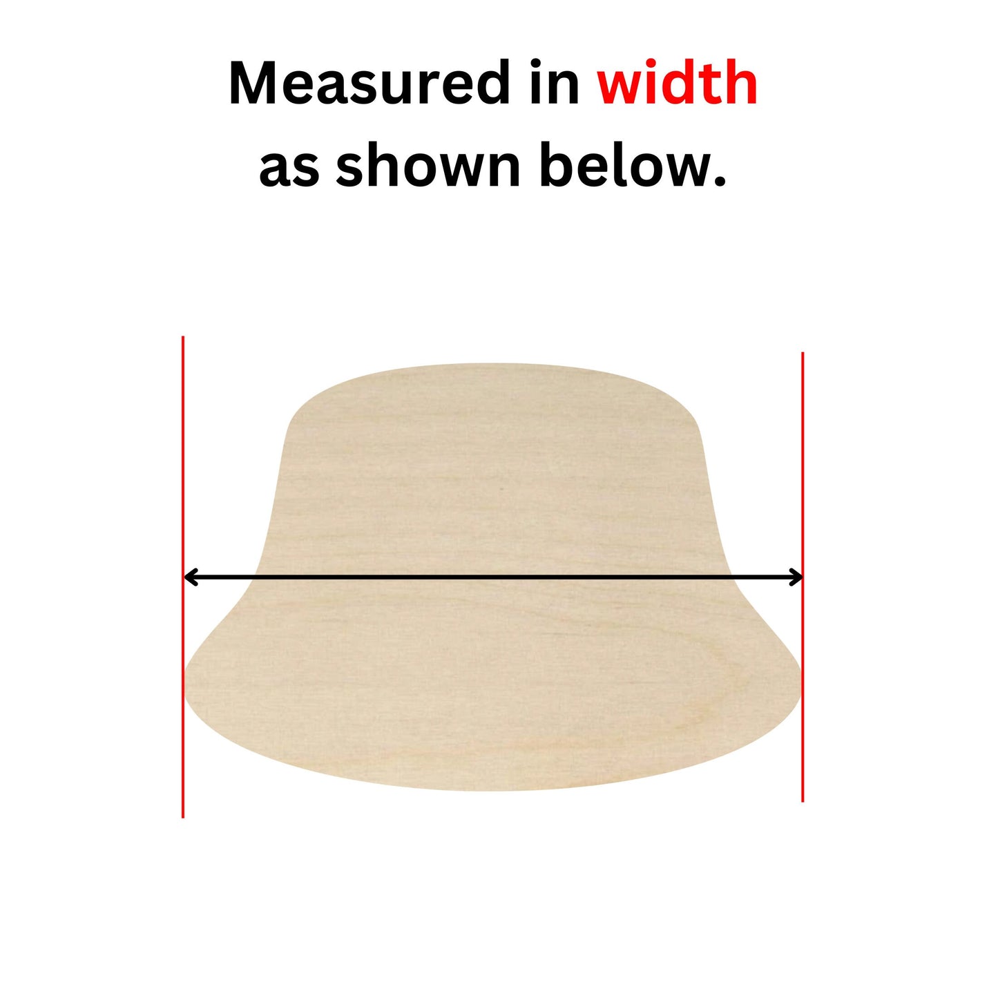 a picture of a wooden hat with measurements