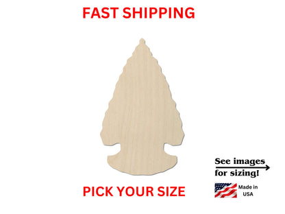 Unfinished Wooden Arrowhead Shape | Arrow Head Blank Cut Out | Craft Supplies | Crafting Blanks | Bulk Wholesale