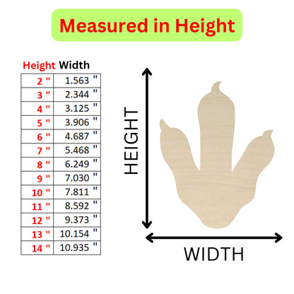 the height of a wooden hand with measurements