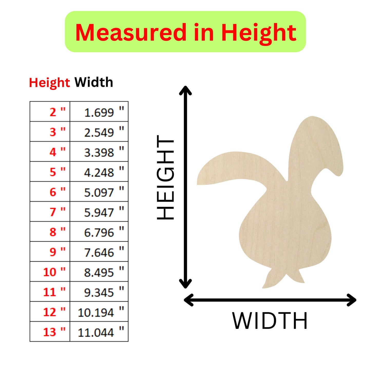 the height of a wooden toy with measurements