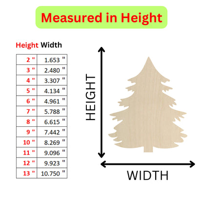 Unfinished Wooden Pine Tree Shape | Pine Tree Wood Cutout Shape | Laser Cut Blanks | Unfinished | DIY Craft Blanks