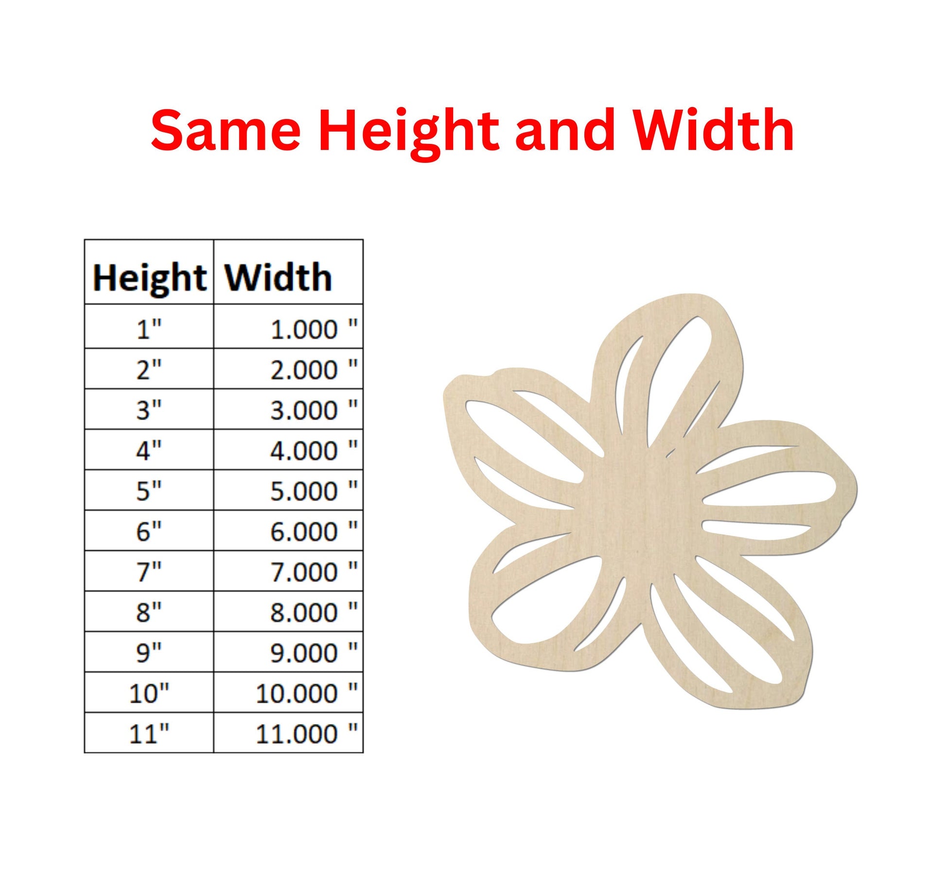 some height and width of a wooden butterfly